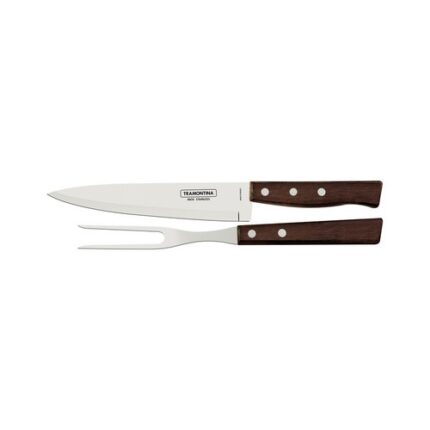 Juego p/ asado 2 pzas. filo liso Tradicional Blister*