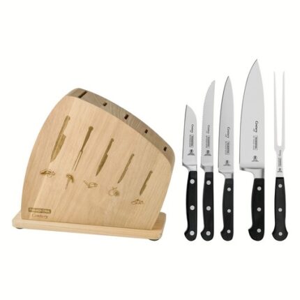Juego cuchillos 5 pzas. + Taco Century