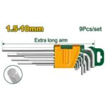 Juego Llave Allen Larga 9pzs. (1.5-10mm) Jadever Blister