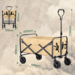 Carrito plegable 100kg (840x535x600mm) Jadever