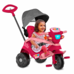 Triciclo Velobaby Reclinable Paseo Pedal Rosa