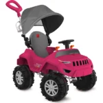 Superjipe a Pedal Reclinable con Capota Rosado