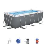 Piscina rect. con est. Met. 8.124Lt. Power Steel. Bestway