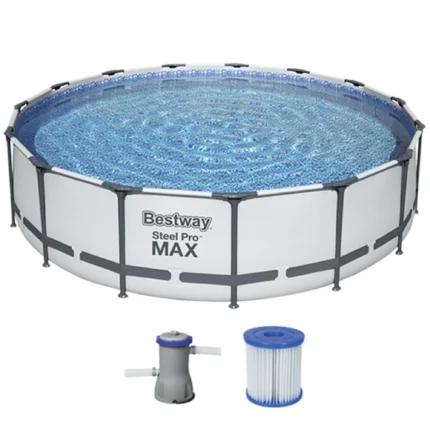 Piscina redonda con est. metalica 4.678Lt. Steel Pro. Bestway