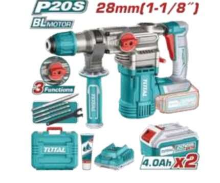 ROTOMARTILLO A BATERIA 20V 28MM - 2BAT/CAR