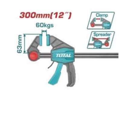 SARGENTO DE BARRA RAPIDO 63X300MM