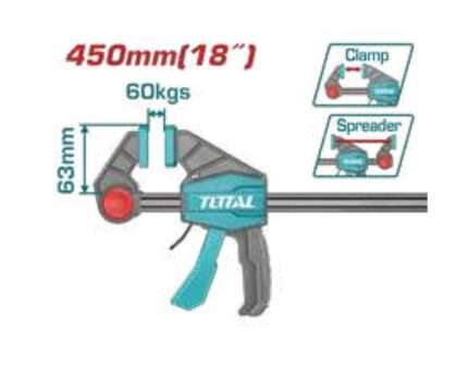 SARGENTO DE BARRA RAPIDO 63X450MM