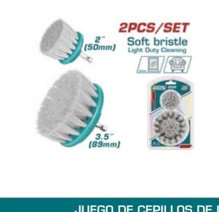 CEPILLOS DE CERDAS SUAVES (VASTAGO 1/4) (2 PZS)