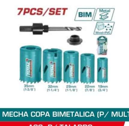 MECHAS COPA BIMETALICAS (P/ MULTIMATERIAL) (7PCS)