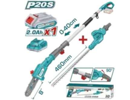 PODADORA Y CORTASETOS DE ALTURA 20V - BAT/CAR