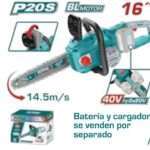 MOTOSIERRA A BATERIA 20+20V(40CM)