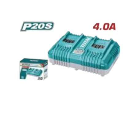 CARGADOR DE BATERIA DOS PUERTOS 20V4A