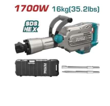 MARTILLO DEMOLEDOR 1700W (CINCEL SDS HEX 30MM)
