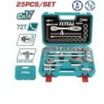 MALETIN CON CRIQUET, LLAVES TUBO Y ACC 1/2” (25 PZS)