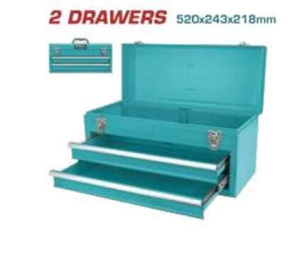CAJA DE HERRAMIENTAS METALICA DE 2 CAJONES 52X22X24CM