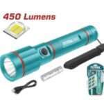 LINTERNA DE BOLSILLO A PILAS LUMINOSIDAD AJUSTABLE 450LM