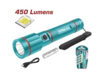 LINTERNA DE BOLSILLO A PILAS LUMINOSIDAD AJUSTABLE 450LM