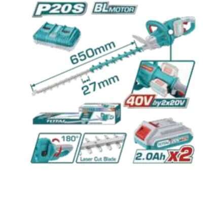 CORTASETOS A BATERIA 20V+20V- 2BAT/CAR