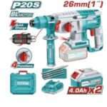ROTOMARTILLO 20V 26MM (CON ADAPTADOR MANDRIL) - 2BAT/CAR