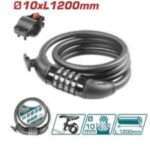 CANDADO DE CABLE PARA BICICLETA 4 DIGITOS (1,2M)