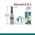 EXTENSION PORTAPUNTAS DE DESTORNILLADOR 60MM CON TOPE