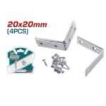 SOPORTES DE ESQUINA 20X20MM (4 PZS)