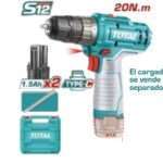 TALADRO ATORN A BATERIA 12V (TIPO C) 20NM - 2BAT