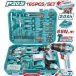 TALADRO PERCUTOR 20V Y JUEGO DE HERRAM. (165 PZS)