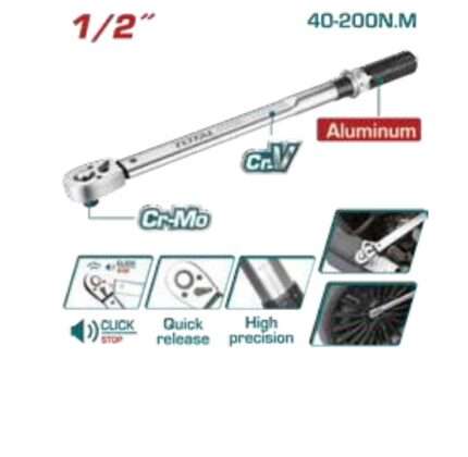 LLAVE DE TORSION (TORQUIMETRO) 1/2 40-200N.M