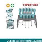 DESTORNILLADORES PLANOS, PHILLIPS Y JOYERO (14 PZS)