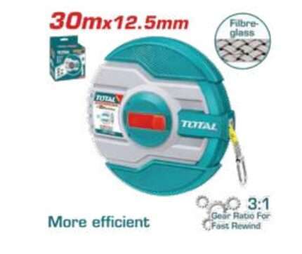 CINTA METRICA DE FIBRA DE VIDRIO 30M X 12.5MM