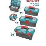 CAJAS DE HERRAMIENTAS PLASTICAS 356+436+508MM (3 PZS)