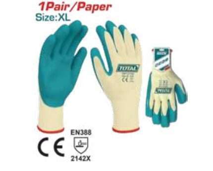 GUANTES DE LATEX-ALGODON-POLYESTER (1 PAR)