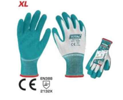 GUANTES DE LATEX-POLYESTER (1 PAR)