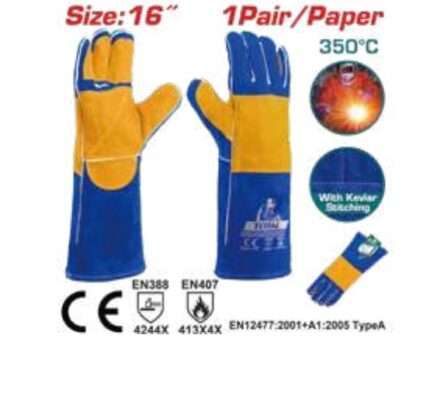 GUANTES DE CUERO PARA SOLDAR REFORZADO (1 PAR)