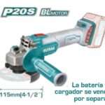 AMOLADORA A BATERIA 20V 115MM