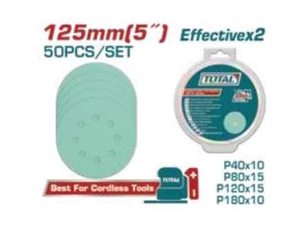 DISCO DE LIJA P/ LIJADORA ROTORBITAL (50 PZS)