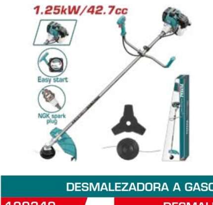 DESMALEZADORA A GASOLINA 1.25KW 42.7CC