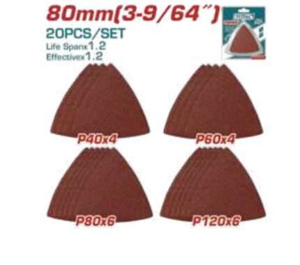 HOJA DE LIJA P/ LIJADORA ORBITAL DE PALMA 80MM (50 PZS)