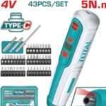 ATORNILLADOR A BATERIA INTEGRADA 4V 5NM (RECTO)