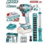 LLAVE DE IMPACTO 20V 400NM (KIT LAMPARA) - 2BAT/CAR