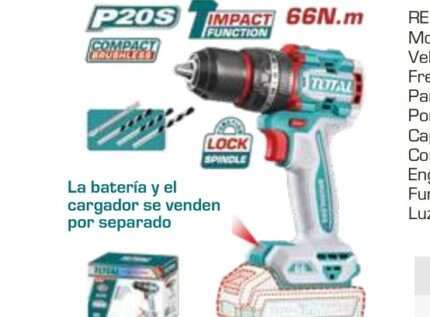 TALADRO PERCUTOR A BATERIA 20V 66NM (COMPACTO)