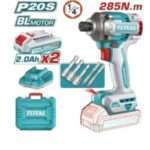 ATORNILLADOR DE IMPACTO A BATERIA 20V 285NM- 2BAT/CAR