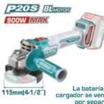 AMOLADORA A BATERIA 20V 115MM (900W MAX)