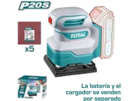 LIJADORA ORBITAL CUADRADA A BATERIA 20V 110X100MM