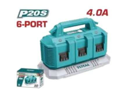 CARGADOR DE BATERIA 20V4A DE 6 PUERTOS