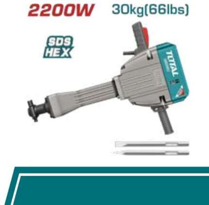 MARTILLO DEMOLEDOR 2200W 30KG (CINCEL SDS HEX 28MM)