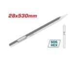 CINCEL PUNTIAGUDO SDS HEX 28X520MM