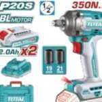 LLAVE DE IMPACTO A BATERIA 20V 350NM- 2BAT/CAR - TOLLA