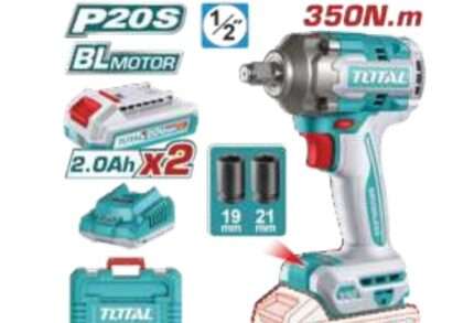 LLAVE DE IMPACTO A BATERIA 20V 350NM- 2BAT/CAR - TOLLA